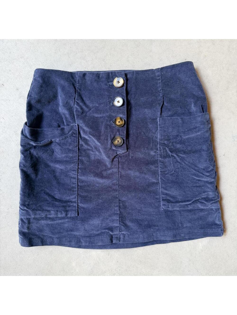Urban Outfitters Blue Velvet Skirt